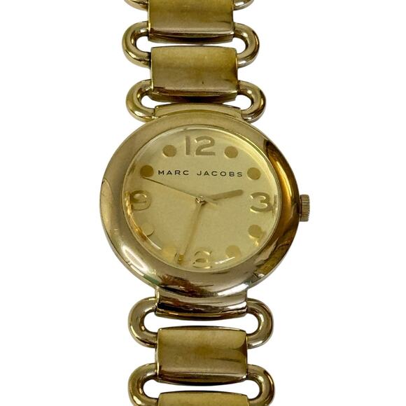 MARC BY MARC JACOBS Stainless Steel Gold Tone Chain Link Bracelet Watch - Picture 4 of 9